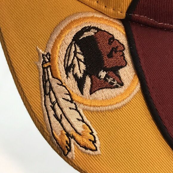Washington Redskins NFL Visor Burgundy & Gold Twill Embroidered Logo Strapback - Picture 3 of 9
